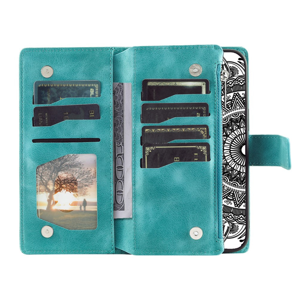 For Xiaomi Redmi Note 12 4G Leather Flip Cover Mandala Flower Pattern Wallet Phone Case