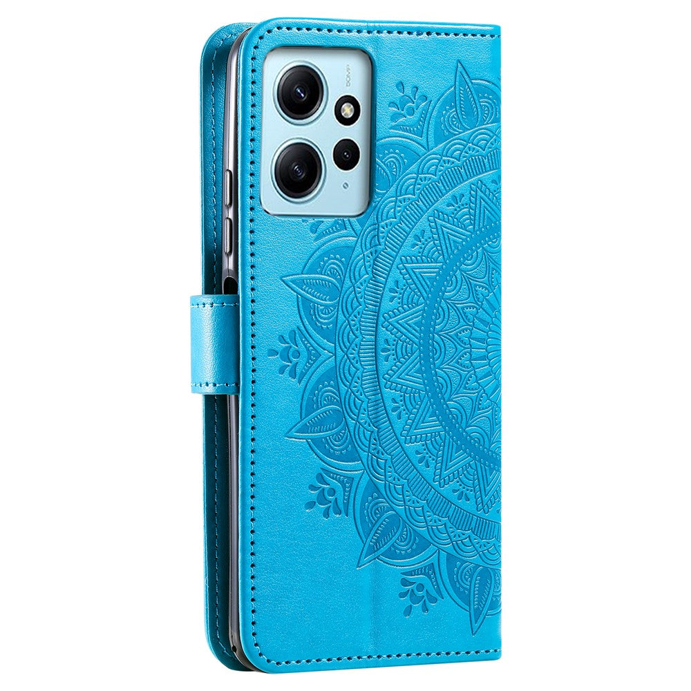 Leather Flip Cover for Xiaomi Redmi Note 12 4G Case Mandala Flower Pattern Wallet Phone Shell