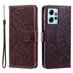 Leather Flip Cover for Xiaomi Redmi Note 12 4G Case Mandala Flower Pattern Wallet Phone Shell