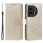 Läderfodral för OnePlus 11 5G Stötsäkert mobilskal Mandala Blommönster Plånboksfodral