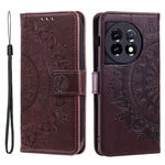 Läderfodral för OnePlus 11 5G Stötsäkert mobilskal Mandala Blommönster Plånboksfodral