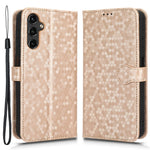 PU Leather Cover for Samsung Galaxy A24 4G (162.1 x 77.6 x 8.3mm) Wallet Phone Case Dot Pattern Imprinted Smartphone Cover