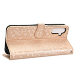 PU Leather Cover for Samsung Galaxy A24 4G (162.1 x 77.6 x 8.3mm) Wallet Phone Case Dot Pattern Imprinted Smartphone Cover