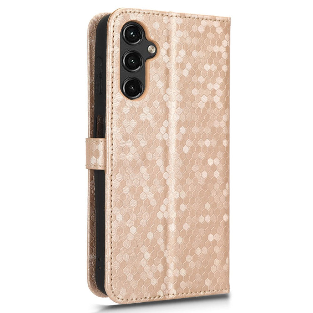 PU Leather Cover for Samsung Galaxy A24 4G (162.1 x 77.6 x 8.3mm) Wallet Phone Case Dot Pattern Imprinted Smartphone Cover