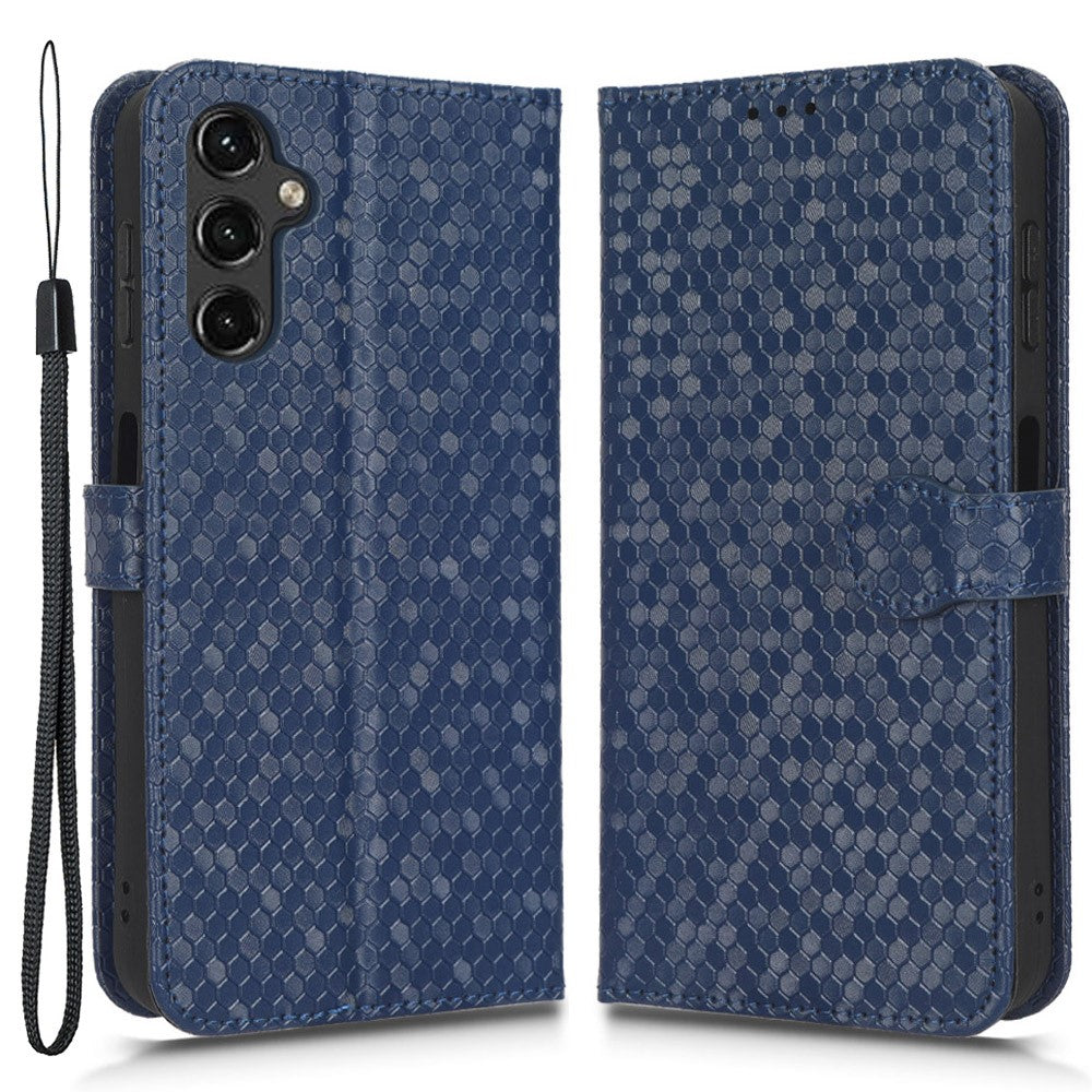PU Leather Cover for Samsung Galaxy A24 4G (162.1 x 77.6 x 8.3mm) Wallet Phone Case Dot Pattern Imprinted Smartphone Cover