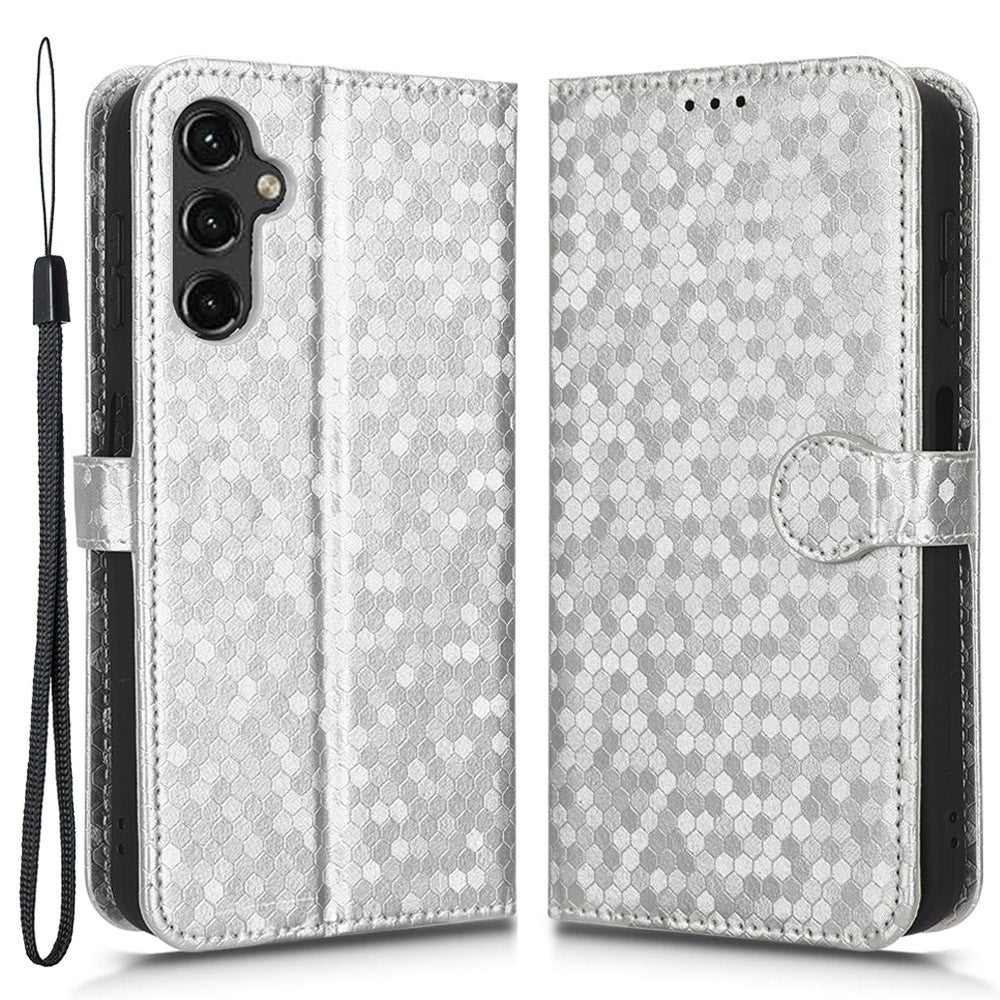 PU Leather Cover for Samsung Galaxy A24 4G (162.1 x 77.6 x 8.3mm) Wallet Phone Case Dot Pattern Imprinted Smartphone Cover