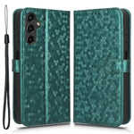PU Leather Cover for Samsung Galaxy A24 4G (162.1 x 77.6 x 8.3mm) Wallet Phone Case Dot Pattern Imprinted Smartphone Cover