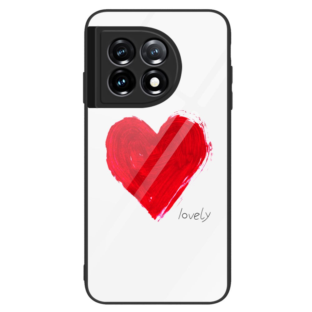 For OnePlus 11 5G Pattern Printing Anti-scratch Phone Case Tempered Glass+PC+TPU Cell Phone Cover