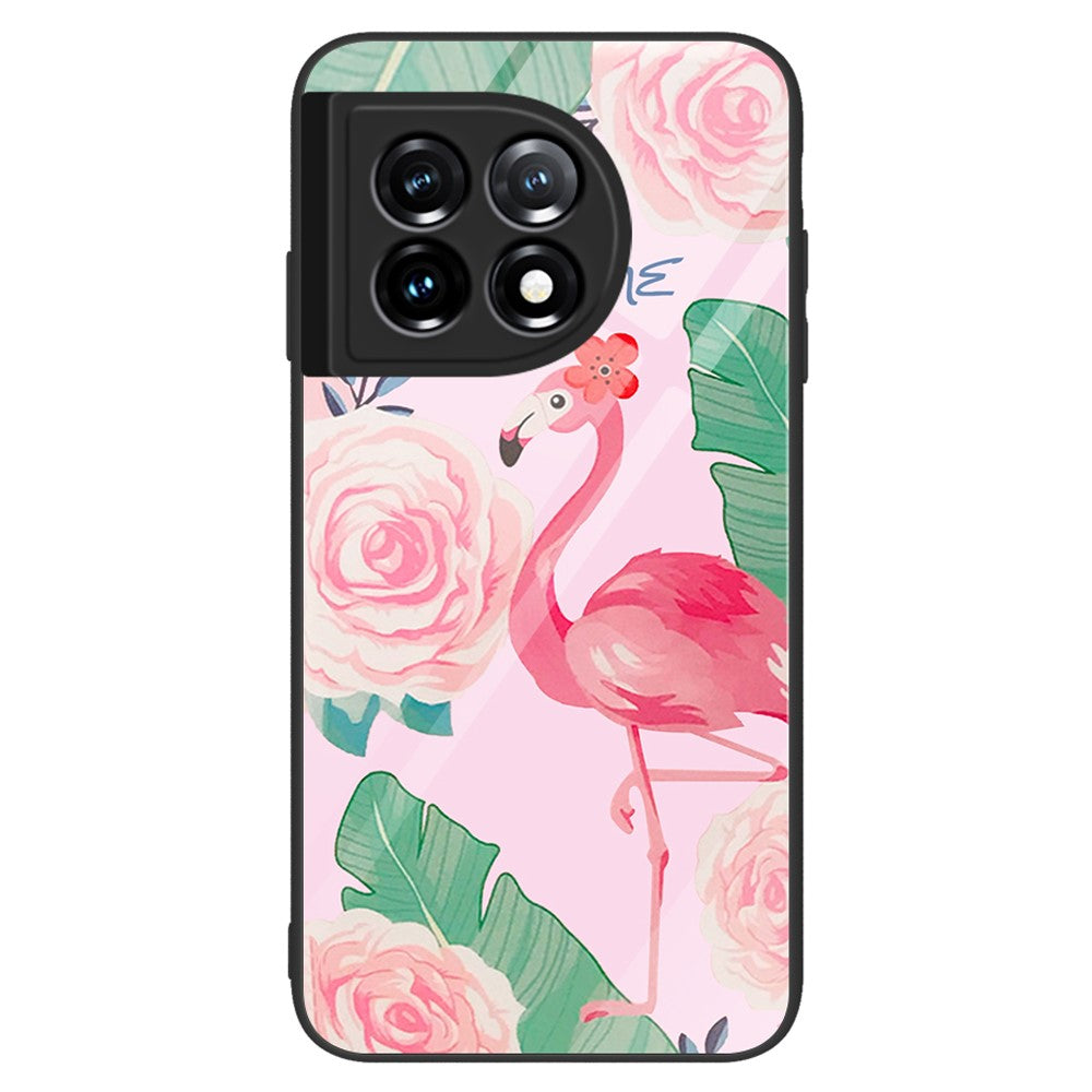 For OnePlus 11 5G Pattern Printing Anti-scratch Phone Case Tempered Glass+PC+TPU Cell Phone Cover