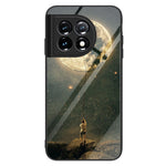 For OnePlus 11 5G Pattern Printing Anti-scratch Phone Case Tempered Glass+PC+TPU Cell Phone Cover