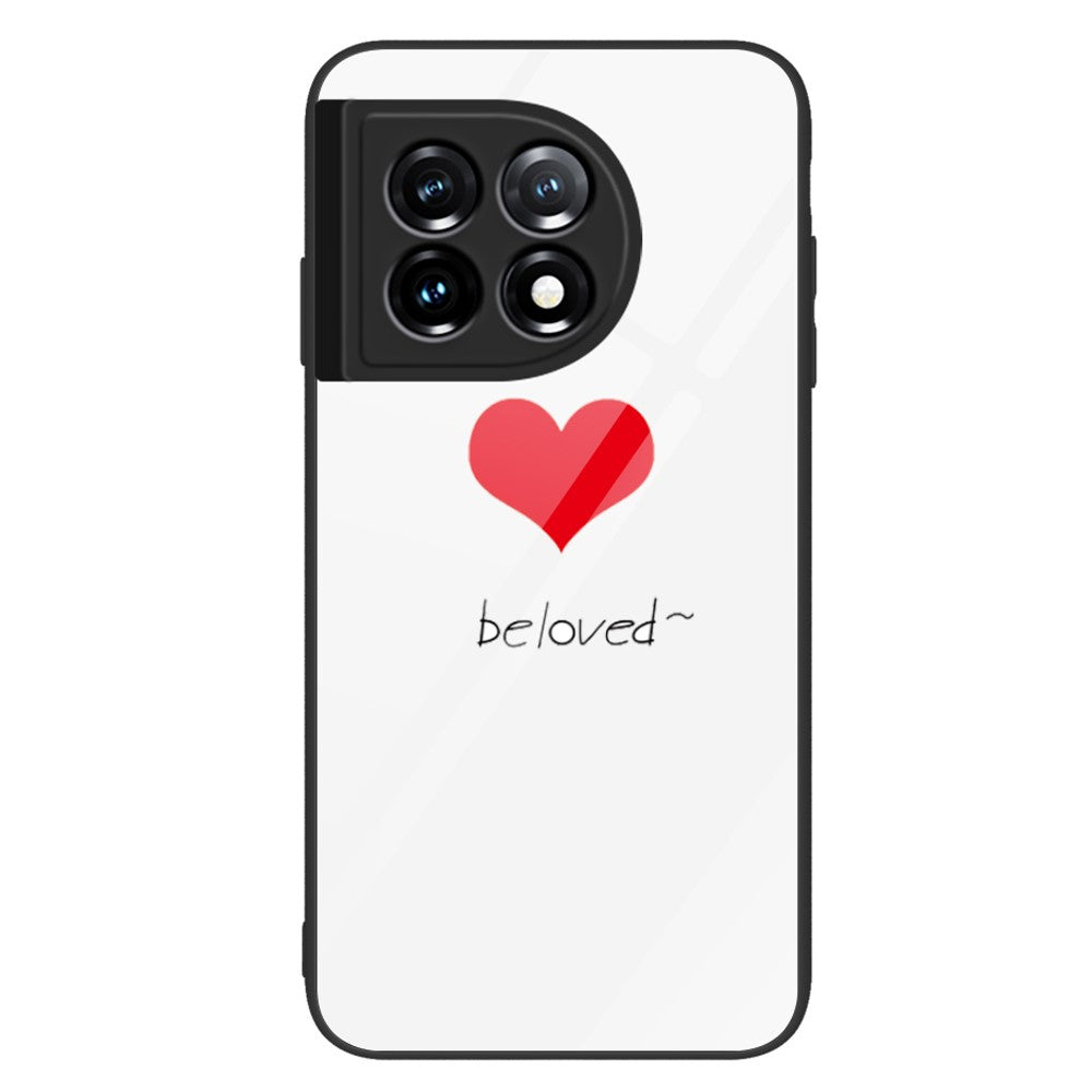 For OnePlus 11 5G Pattern Printing Anti-scratch Phone Case Tempered Glass+PC+TPU Cell Phone Cover