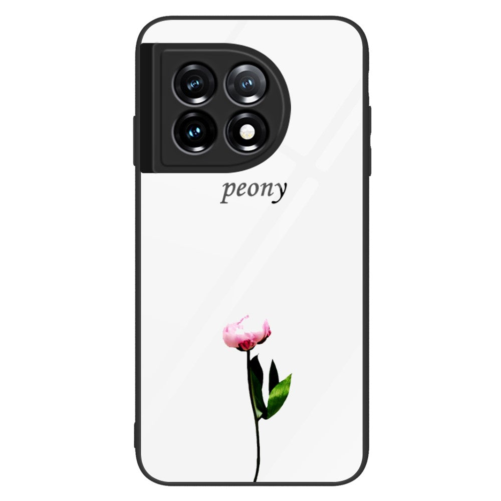 For OnePlus 11 5G Pattern Printing Anti-scratch Phone Case Tempered Glass+PC+TPU Cell Phone Cover