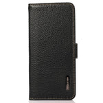 KHAZNEH For Xiaomi Redmi Note 12 4G Genuine Leather Case  RFID Blocking Stand Wallet Phone Cover