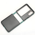 Folding Phone Leather Case for Oppo Find N2 Flip 5G , Dot Pattern Imprinted Card Holder Phone Cover