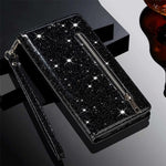 For Xiaomi 13 Lite / Civi 2 5G Glittery Leather Phone Stand Case Zippered Wallet Phone Cover