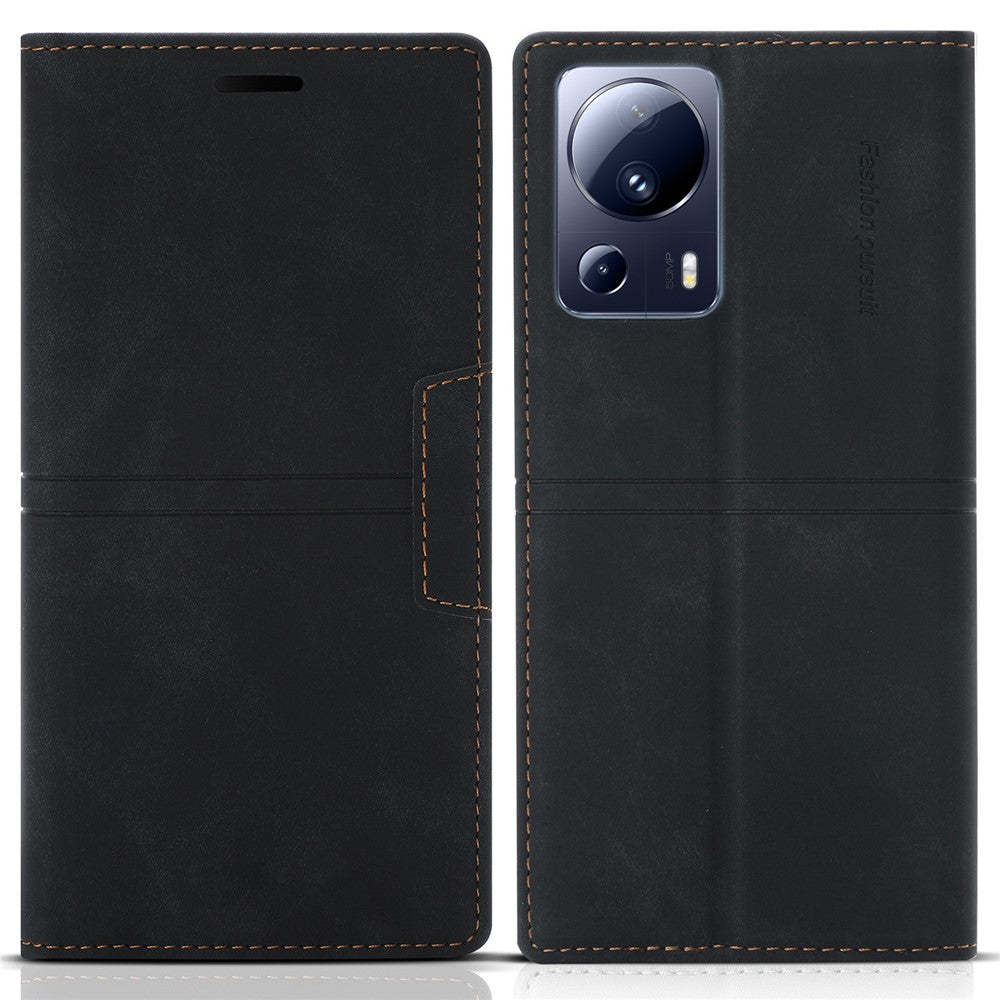 For Xiaomi 13 Lite / Civi 2 5G Phone Stand Case PU Leather Folio Flip Wallet Phone Cover