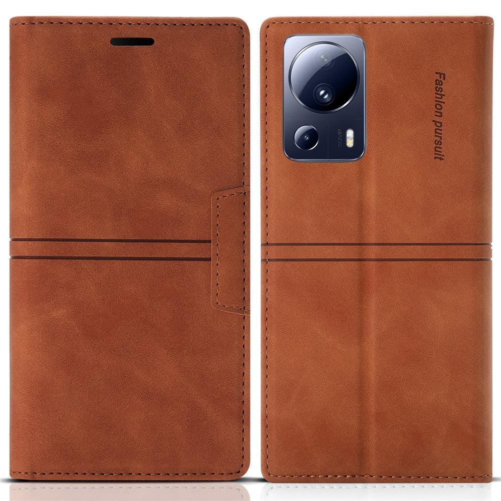 Xiaomi 13 Lite / Civi 2 5G mobilfodral PU-läder Folio Flip Plånboksfodral