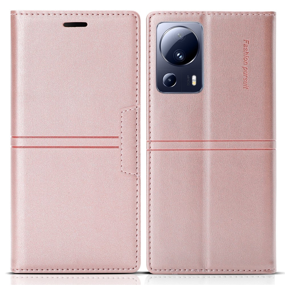For Xiaomi 13 Lite / Civi 2 5G Phone Stand Case PU Leather Folio Flip Wallet Phone Cover