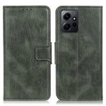 For Xiaomi Redmi Note 12 4G Crazy Horse Texture Phone Leather Case Anti-drop Stand Wallet Cover