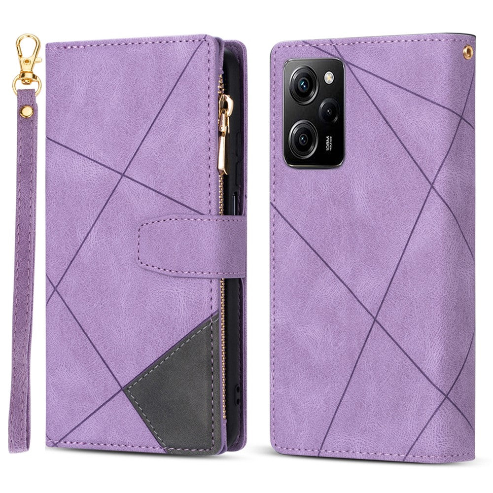 For Xiaomi Poco X5 Pro 5G / Redmi Note 12 Pro Speed 5G / Note 12 Pro 5G Phone Case Zipper Pocket PU Leather Cover
