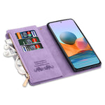 For Xiaomi Poco X5 Pro 5G / Redmi Note 12 Pro Speed 5G / Note 12 Pro 5G Phone Case Zipper Pocket PU Leather Cover