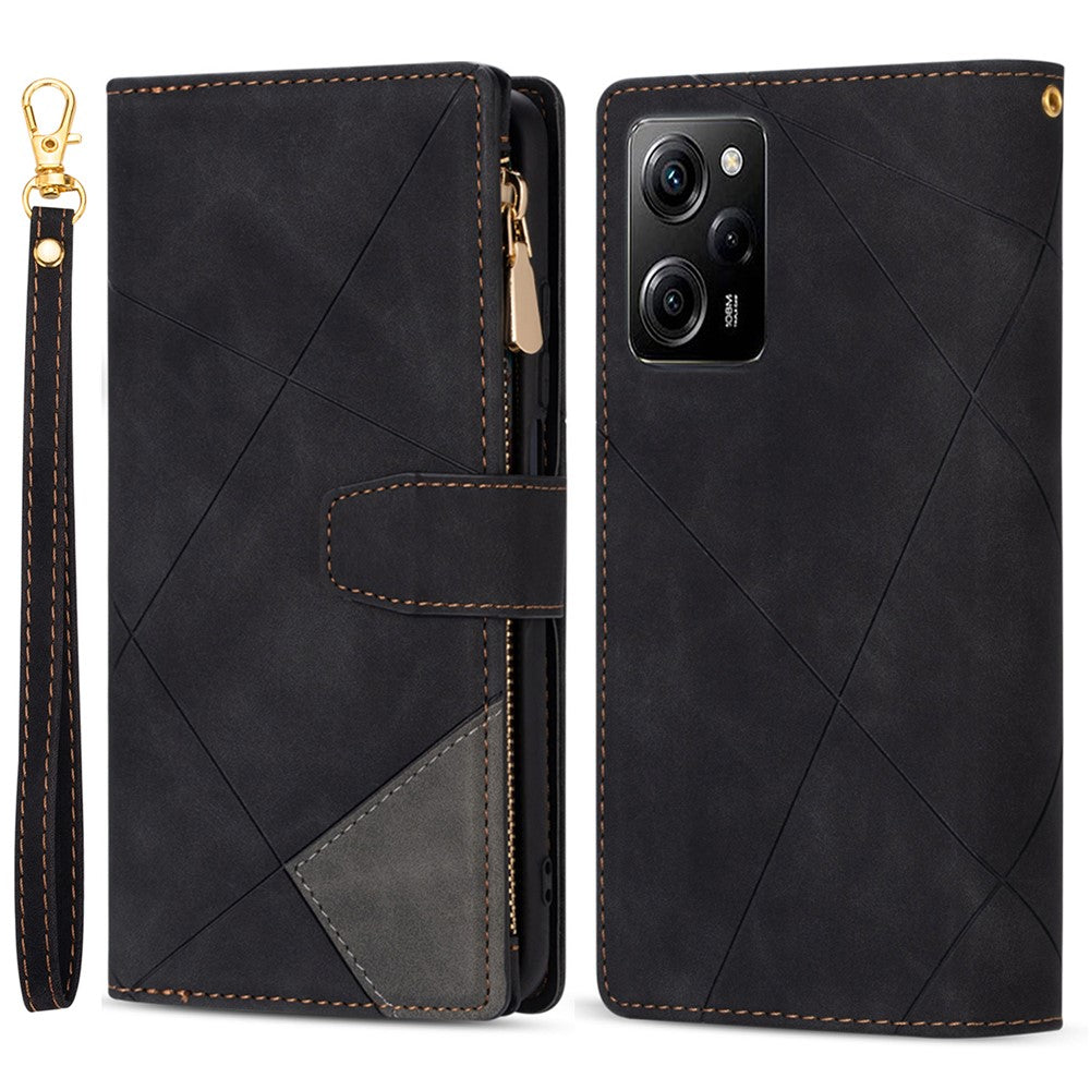 For Xiaomi Poco X5 Pro 5G / Redmi Note 12 Pro Speed 5G / Note 12 Pro 5G Phone Case Zipper Pocket PU Leather Cover