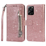 For Xiaomi Poco X5 Pro 5G / Redmi Note 12 Pro Speed 5G / Note 12 Pro 5G Glittery Phone Case PU Leather Zippered Wallet Cover