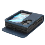 Skin-Touch Phone Case for Oppo Find N2 Flip 5G Separable Design Leather Coated PC Cover with Wallet