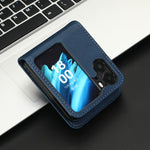 Skin-Touch Phone Case for Oppo Find N2 Flip 5G Separable Design Leather Coated PC Cover with Wallet