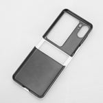 For Oppo Find N2 Flip 5G PU Leather Foldable Phone Case Diamond Texture Shockproof Phone Cover with Card Slot