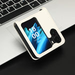 For Oppo Find N2 Flip 5G PU Leather Foldable Phone Case Diamond Texture Shockproof Phone Cover with Card Slot