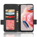 For Xiaomi Redmi Note 12 4G PU Leather Protective Cover Litchi Texture Flip Book Stand Wallet Phone Case