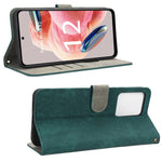 For Xiaomi Redmi Note 12 4G PU Leather Wallet Flip Case RFID Blocking Stand Phone Cover with Strap