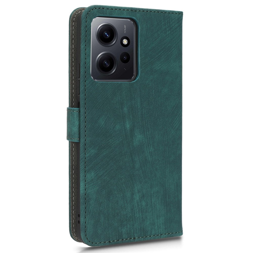 Xiaomi Redmi Note 12 4G PU-läderplånboksfodral med RFID-blockerande stativ och rem