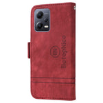 BETOPNICE 001 mobilskal till Xiaomi Redmi Note 12 5G (Global) / (Indien) / (Kina) / Poco X5 5G / Plånboksfodral i PU-läder med tryckta linjesömmar