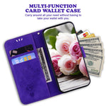 For Samsung Galaxy A24 4G (162.1 x 77.6 x 8.3mm) Magnetic Flip PU Leather Stand Case Rose Butterfly Imprinted Phone Shell Cover