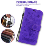 For Samsung Galaxy A24 4G (162.1 x 77.6 x 8.3mm) Magnetic Flip PU Leather Stand Case Rose Butterfly Imprinted Phone Shell Cover