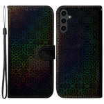 For Samsung Galaxy A24 4G (162.1 x 77.6 x 8.3mm) PU Leather Flip Wallet Phone Case Dazzling Flower Pattern Stand Folio Cover