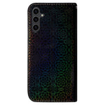 For Samsung Galaxy A24 4G (162.1 x 77.6 x 8.3mm) PU Leather Flip Wallet Phone Case Dazzling Flower Pattern Stand Folio Cover
