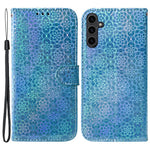 For Samsung Galaxy A24 4G (162.1 x 77.6 x 8.3mm) PU Leather Flip Wallet Phone Case Dazzling Flower Pattern Stand Folio Cover