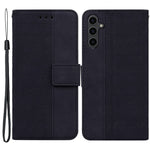 For Samsung Galaxy A24 4G (162.1 x 77.6 x 8.3mm) PU Leather Wallet Flip Case Stand Geometry Pattern Imprinted Phone Cover