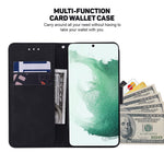 For Samsung Galaxy A24 4G (162.1 x 77.6 x 8.3mm) PU Leather Wallet Flip Case Stand Geometry Pattern Imprinted Phone Cover