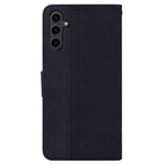 For Samsung Galaxy A24 4G (162.1 x 77.6 x 8.3mm) PU Leather Wallet Flip Case Stand Geometry Pattern Imprinted Phone Cover