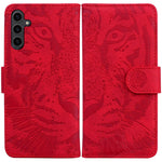 For Samsung Galaxy A24 4G (162.1 x 77.6 x 8.3mm) Wallet Case Tiger Imprinted Flip Folio PU Leather Phone Cover with Stand