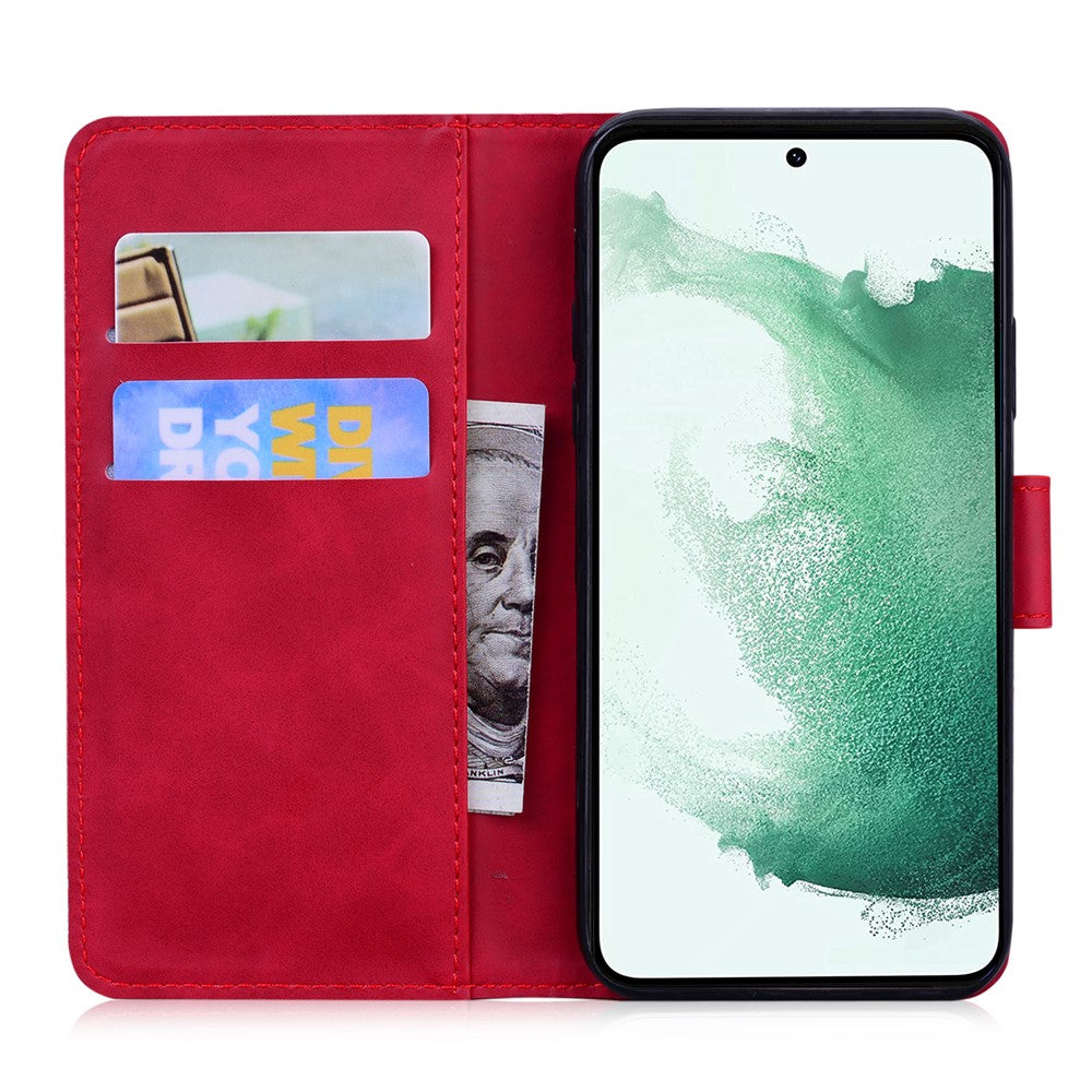 For Samsung Galaxy A24 4G (162.1 x 77.6 x 8.3mm) Wallet Case Tiger Imprinted Flip Folio PU Leather Phone Cover with Stand