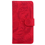 For Samsung Galaxy A24 4G (162.1 x 77.6 x 8.3mm) Wallet Case Tiger Imprinted Flip Folio PU Leather Phone Cover with Stand