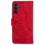 For Samsung Galaxy A24 4G (162.1 x 77.6 x 8.3mm) Wallet Case Tiger Imprinted Flip Folio PU Leather Phone Cover with Stand