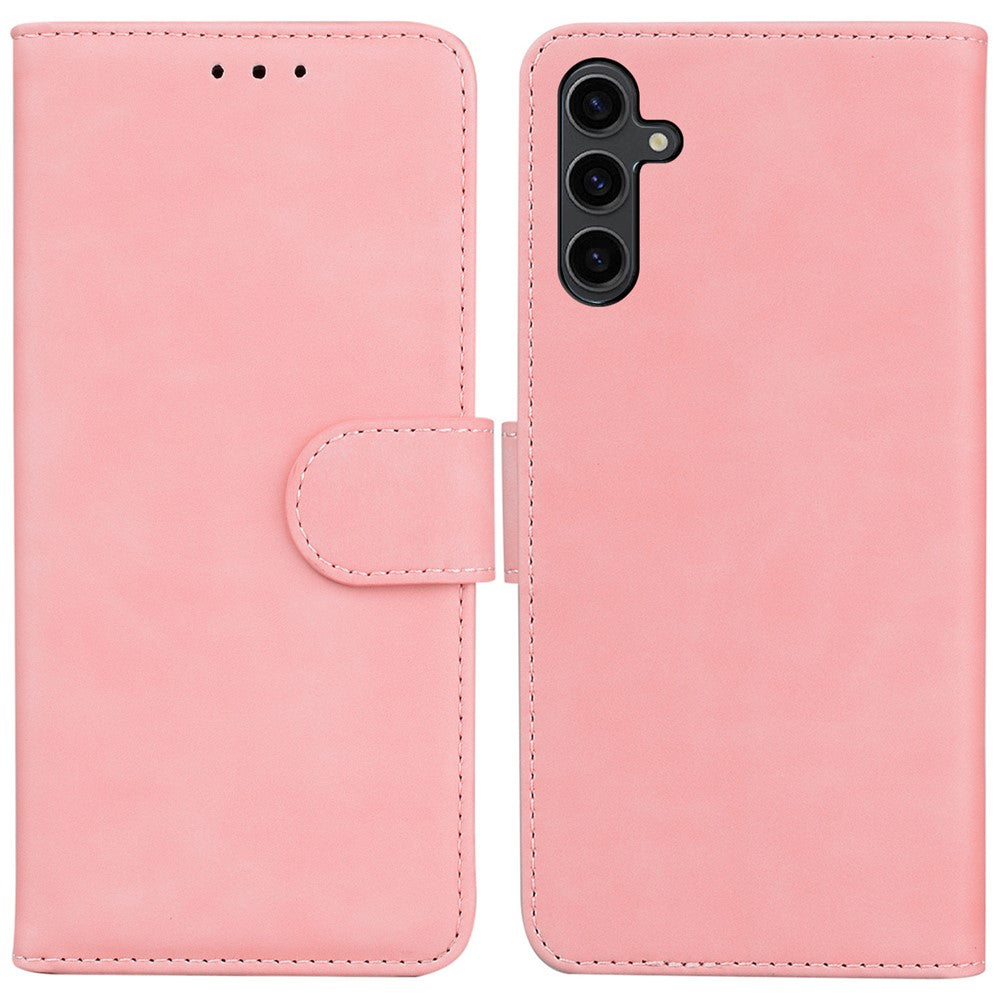 Til Samsung Galaxy A24 4G (162.1 x 77.6 x 8.3mm) PU Læderetui med Stand Solid Farve Pung Telefoncover