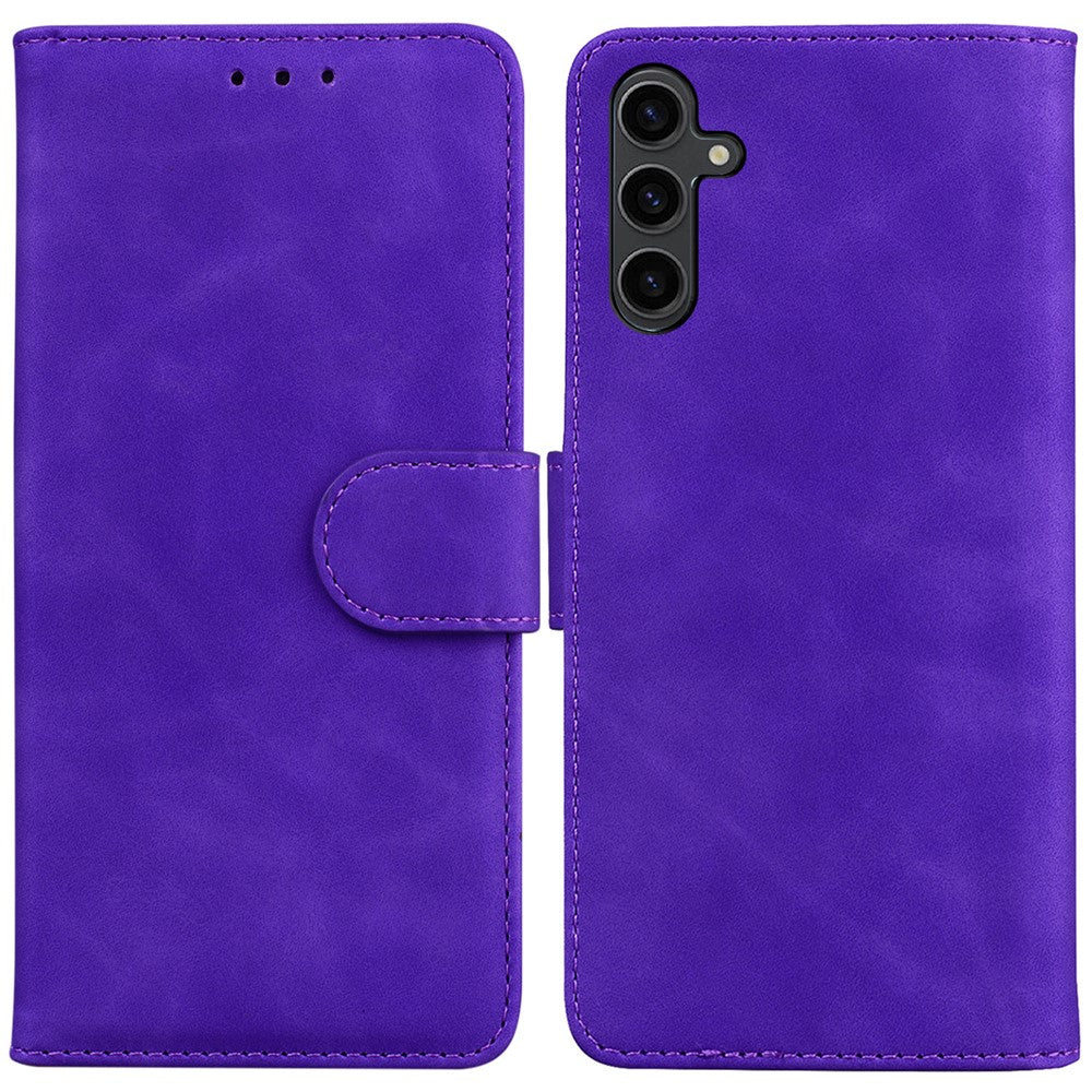 Til Samsung Galaxy A24 4G (162.1 x 77.6 x 8.3mm) PU Læderetui med Stand Solid Farve Pung Telefoncover