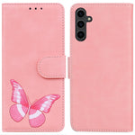 For Samsung Galaxy A24 4G (162.1 x 77.6 x 8.3mm) Drop-proof PU Leather Cover Butterfly Printing Wallet Phone Case